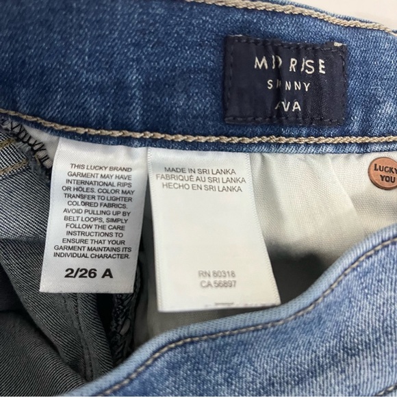 Lucky Brand AVA Blue Mid Rise Skinny Ankle Jeans - Picture 8 of 13